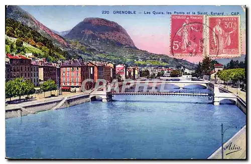 Ansichtskarte AK Grenoble les Quais les Ponts et le Saint Eynard