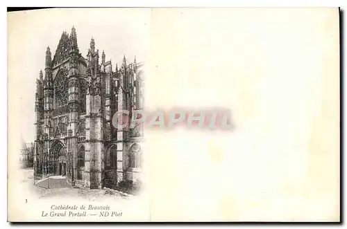 Cartes postales Cathedrale de Beauvais le Grand Portail