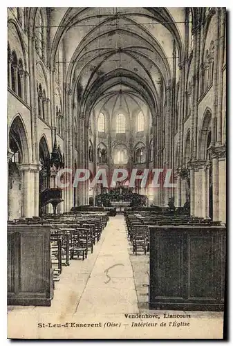 Ansichtskarte AK St Leu d'Esserent Oise Interieur de l'Eglise