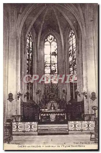 Cartes postales Crepy en Valois Interieur de l'Eglise Saint Denis