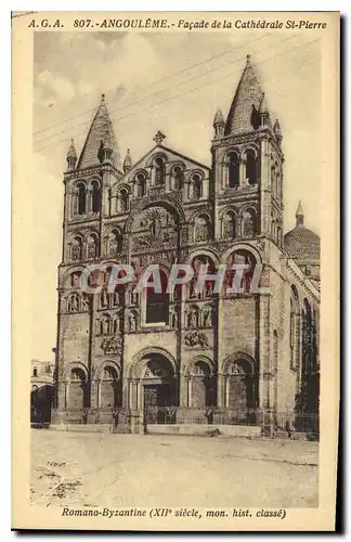 Cartes postales Angouleme Facade de la Cathedrale St Pierre