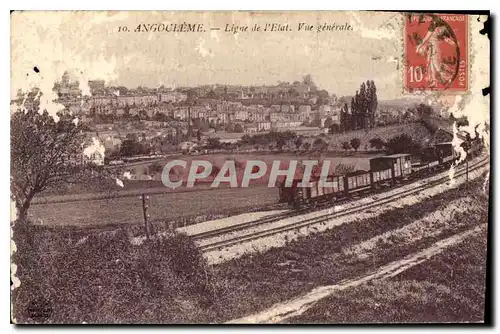 Cartes postales Angouleme Ligne de l'Etat vue generale Train