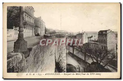 Cartes postales Angouleme Rempart du Midi Tour du XVI siecle