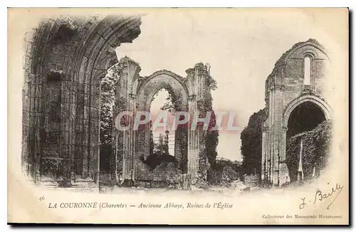 Cartes postales La Couronne Charente Ancienne Abbaye Ruines de l'Eglise