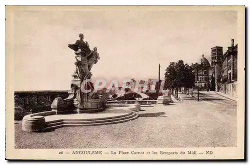 Ansichtskarte AK Angouleme la Place Carnot et les Remparts du Midi