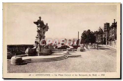 Cartes postales Angouleme la Place Carnot et les Remparts du Midi