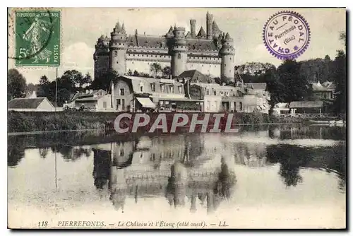 Ansichtskarte AK Pierrefonds Le Chateau et l'Etang cote ouest