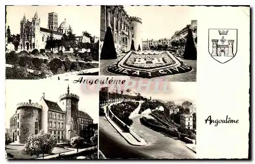 Cartes postales Angouleme La Cathedrale les Jardins l'Hotel de Ville Les Remparts