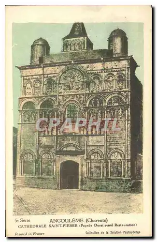 Cartes postales Angouleme Charente Cathedrale Saint Pierre facade Ouest avant Restauration