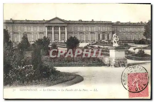 Cartes postales Compiegne Le Chateau la facade cote du Parc