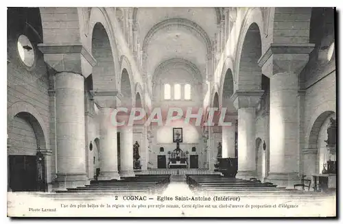 Cartes postales Cognac Eglise Saint Antoine Interieur