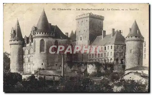 Cartes postales Charente la Rochefoucauld le Chateau vu au Nord Est