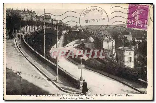 Ansichtskarte AK Angouleme Vue prise du Rempart du Midi sur le Rempart Desaix et le Faubourg Saint Martin