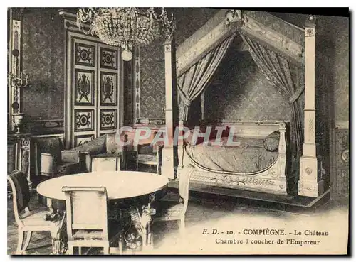 Ansichtskarte AK Compiegne Le Chateau Chambre a coucher de l'Empereur