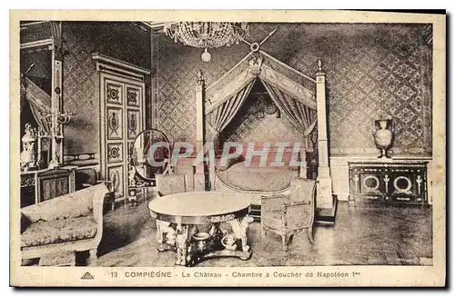 Ansichtskarte AK Compiegne Le Chateau Chambre a Coucher de Napoleon Ier