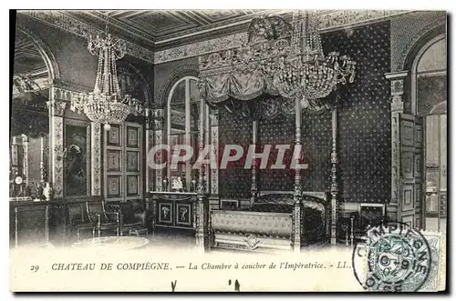 Ansichtskarte AK Chateau de Compiegne la Chambre a coucher de l'Imperatrice