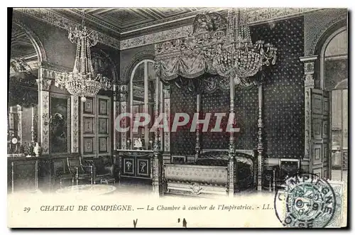 Cartes postales Chateau de Compiegne la Chambre a coucher de l'Imperatrice