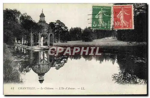 Cartes postales Chantilly le chateau l'ile d'amour