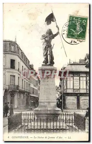 Cartes postales Compiegne la statue de Jeanne d'Arc