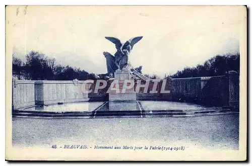 Cartes postales Beauvais Monument aux Morts pour la Patrie