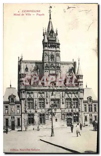 Cartes postales Compiegne Hotel de Ville Facade