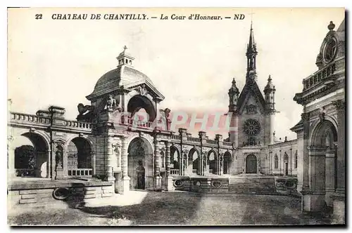 Cartes postales Chateau de Chantilly la Cour d'Honneur