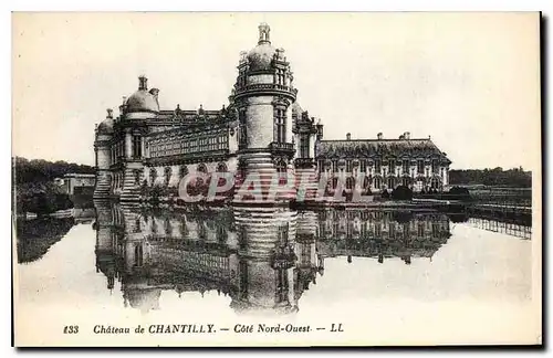 Cartes postales Chateau de Chantilly Cote Nord Ouest