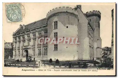 Cartes postales Angouleme Hotel de Ville facade meridionale tour de Valois XV siecle