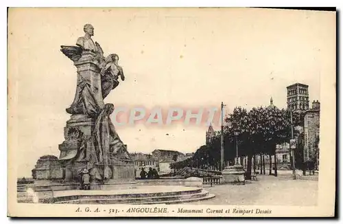 Ansichtskarte AK Angouleme Monument Carnot et Rempart Desaix