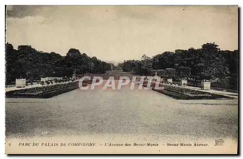 Cartes postales Parc du Palais de Compiegne l'Avenue des Beaux Monts