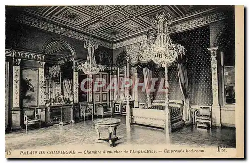 Cartes postales Palais de Compiegne Chambre a coucher de l'Imperatrice