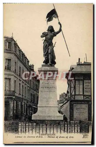 Cartes postales Compiegne Statue de Jeanne d'Arc