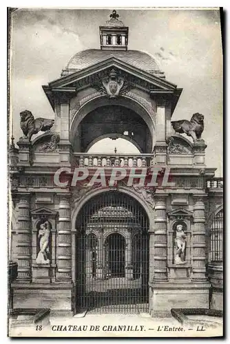 Cartes postales Chateau de Chantilly l'Entree