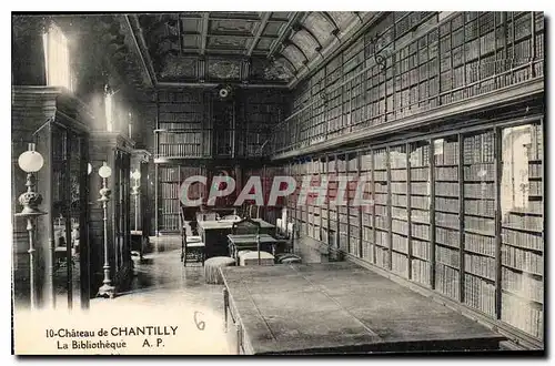Ansichtskarte AK Chateau de Chantilly la Bibliotheque