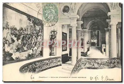 Cartes postales Chantilly Escalier d'Honneur et grand vestibule