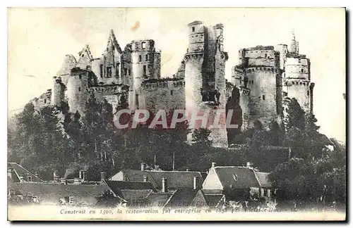 Cartes postales Chateau de Pierrefonds construit en 1390 la restauration fut entroprise en 1858 par le Duc