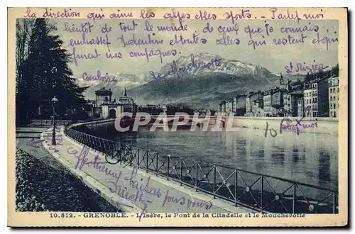 Cartes postales Grenoble l'Isere le Pont de la Citadele et le Moucherotte