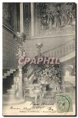 Cartes postales Chateau de Verteuil Grand Escalier