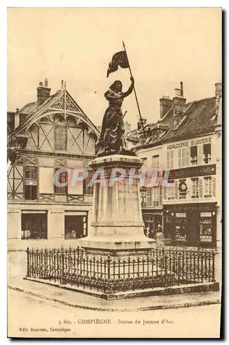 Ansichtskarte AK Compiegne Statue de Jeanne D'Arc