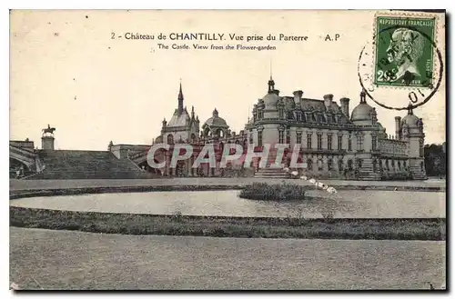 Cartes postales Chateau de Chantilly Vue prise du Parterre