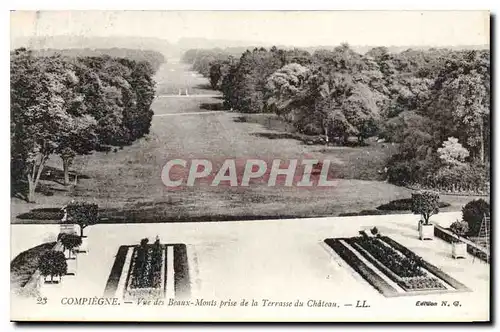 Ansichtskarte AK Compiegne Vue des Beaux Monts prise de la Terrasse du Chateau