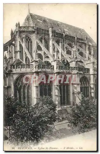 Cartes postales Beauvais Eglise St Etienne L'Abside