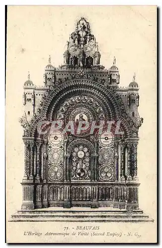 Cartes postales Beauvai L'Horloge Astronomique de Verite Second Empire