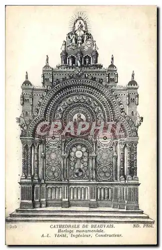 Cartes postales Cathedrale de Beauvais Horloge monumentale