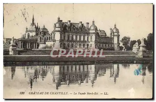 Cartes postales Chateau de Chantilly la facade Nord Est