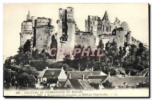 Ansichtskarte AK Chateau de Pierrefonds en Ruines