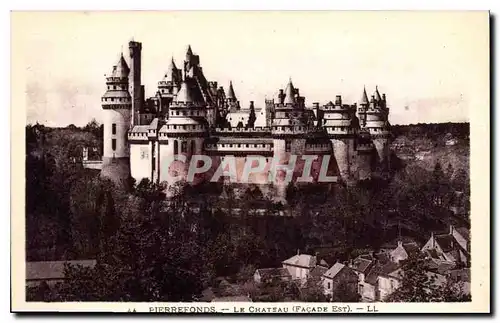 Cartes postales Pierrefonds le Chateau facade est