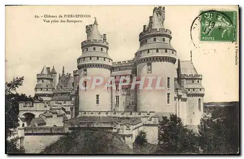 Cartes postales Chateau de Pierrefonds vue prise des Remparts