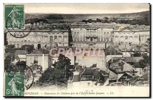 Cartes postales Compiegne Panorama du Chateau pris de l'Eglise Saint Jacques