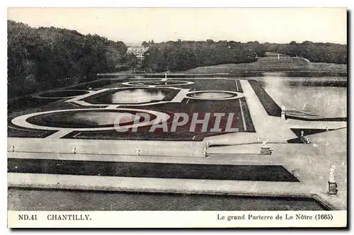 Cartes postales Chantilly le Grand Parterre de la Notre